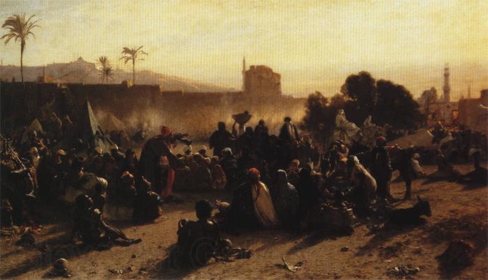 Wilhelm Gentz An Arab Encampment. 1870. Oil on canvas Germany oil painting art